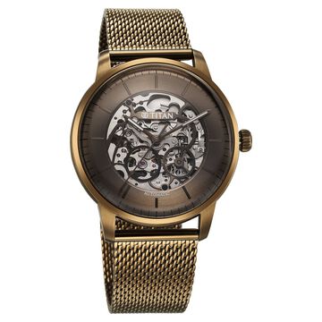 Titan Automatic Color Upgrade Green Dial Green Color Stainless Steel Strap Watch For Men