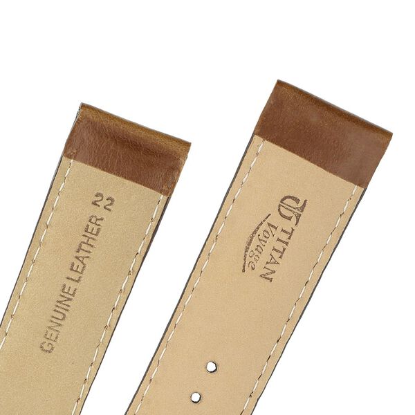22 mm Brown Genuine Leather Straps for Men - image number 4