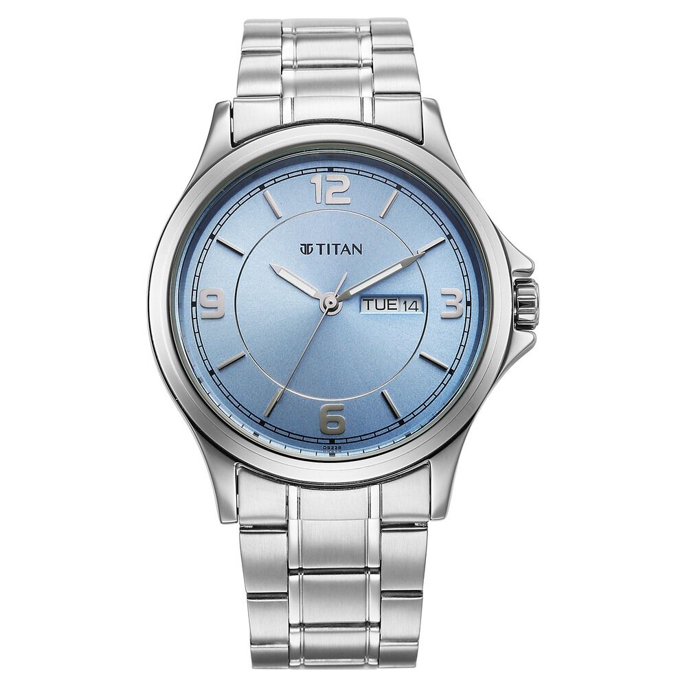 Titan Neo Arabic Analog with Day Date Ice Blue Dial Silver Stainless Steel Strap Watch for Men-picture-15