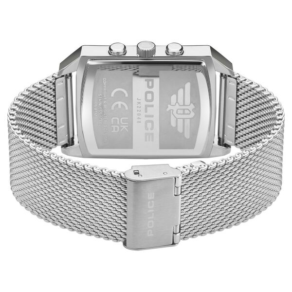 Police Blue Dial Silver Strap Multifunction Watch for Men - image number 2