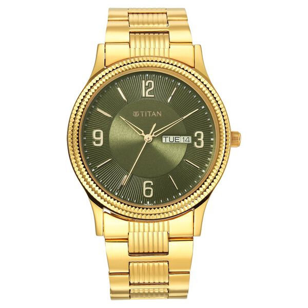 Titan Karishma Green Dial Analog Stainless Steel Strap watch for Men - image number 2