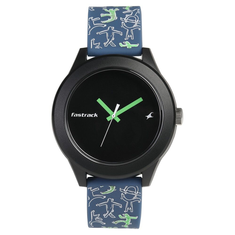 Fastrack men silicon analog black watches store