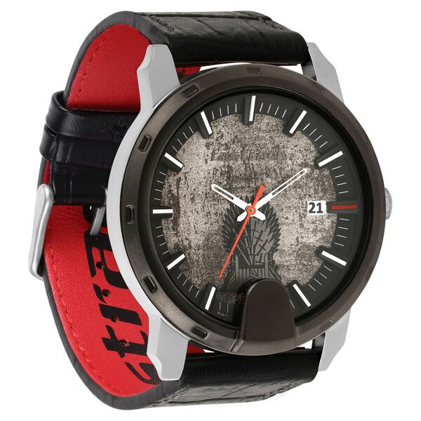 Fastrack Game Of Thrones Quartz Analog with Date Anthracite Dial Leather Strap Watch for Guys - image number 1