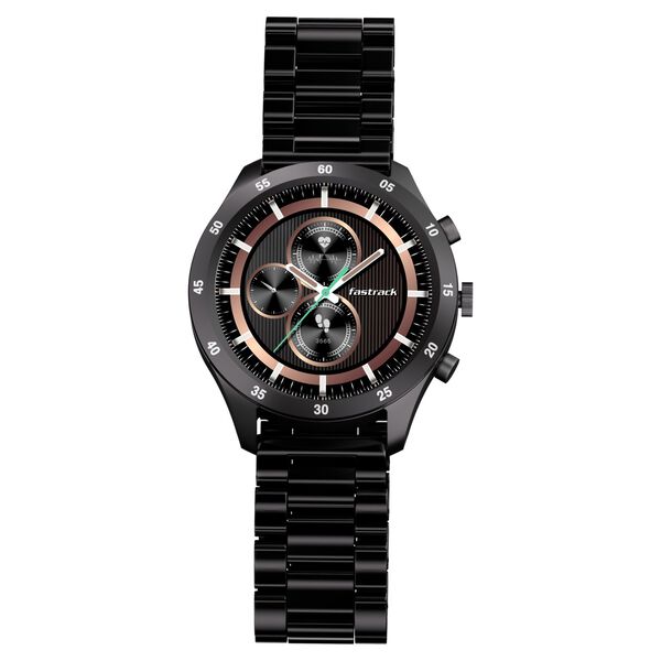 Fastrack Magnus FX2 Unisex Smart Watch With Black Metal Strap - image number 3