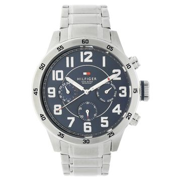 Tommy Hilfiger Quartz Analog with Date Blue Dial Metal Strap Watch for Men