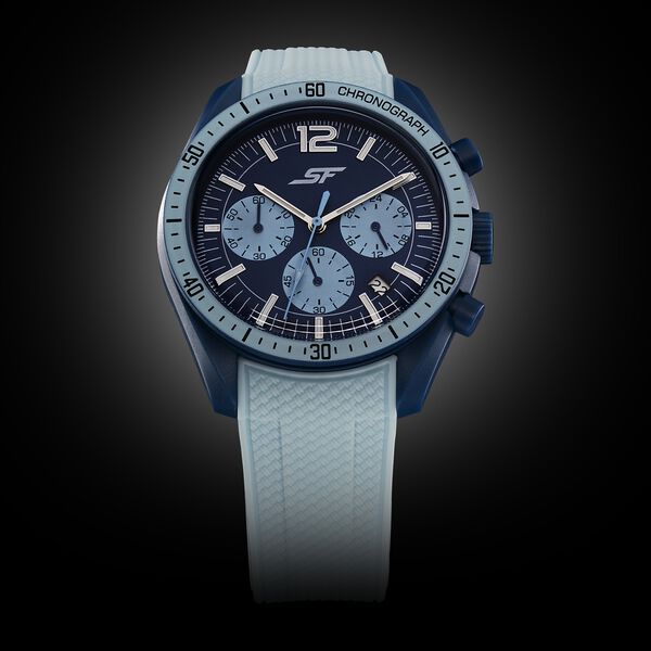 SF Genesis Bold Chronograph Watch for Men with Light Blue Strap - image number 0