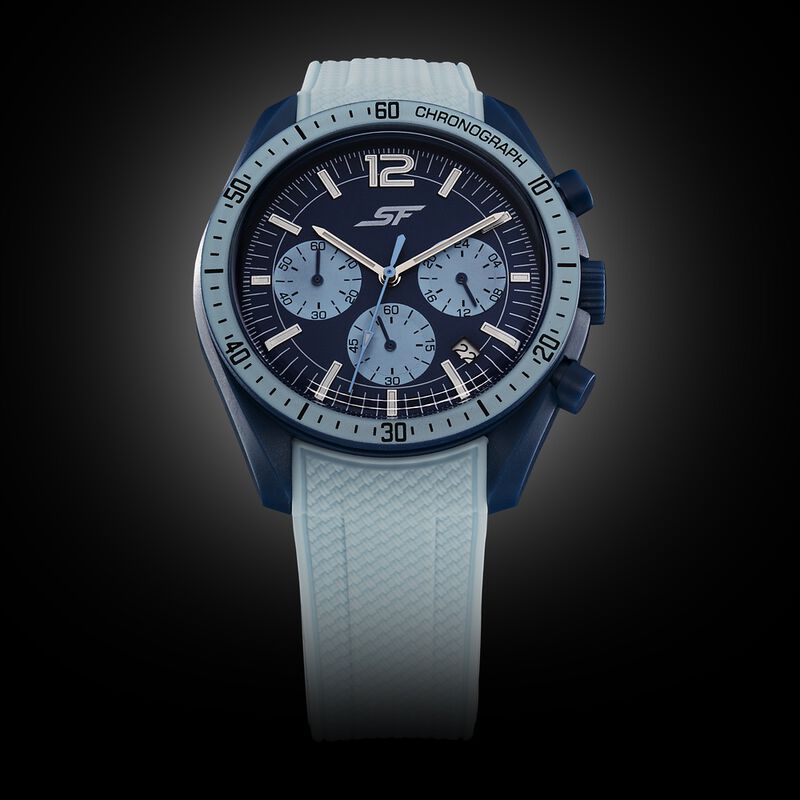 SF Genesis Bold Chronograph Watch for Men with Light Blue Strap