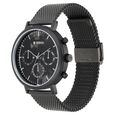 Titan Quartz Analog with Day and Date Black Dial Stainless Steel Strap Watch for Men - image number 2