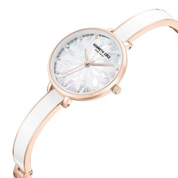 Kenneth Cole Quartz Analog White Dial Rose Gold Colour Stainless Steel Strap Watch For Women