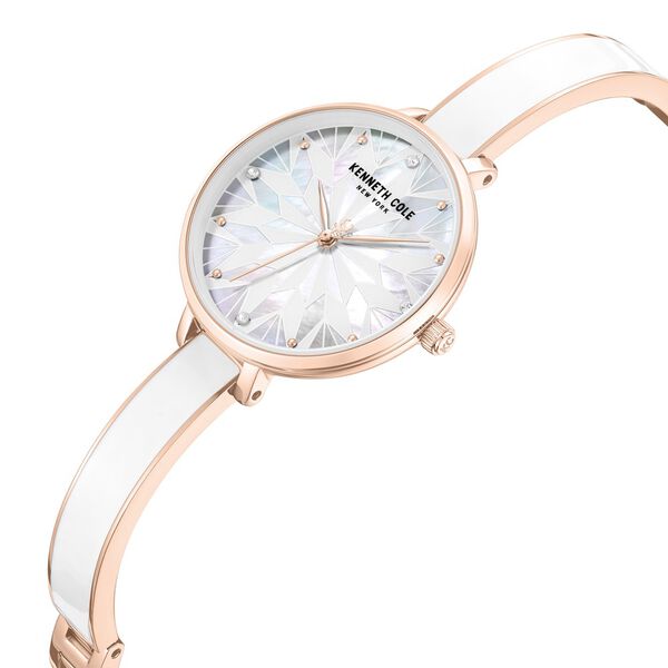 Kenneth Cole Quartz Analog White Dial Rose Gold Colour Stainless Steel Strap Watch For Women - image number 3