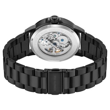 Kenneth Cole Automatic Grey Dial Leather Strap Watch for Men
