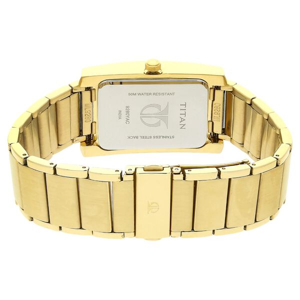 Titan Rectangle Silver Dial Analog with Date Stainless Steel Strap watch for Men - image number 3