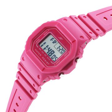 SF Hexa Digital Dial Women Watch With Polyurethane Strap