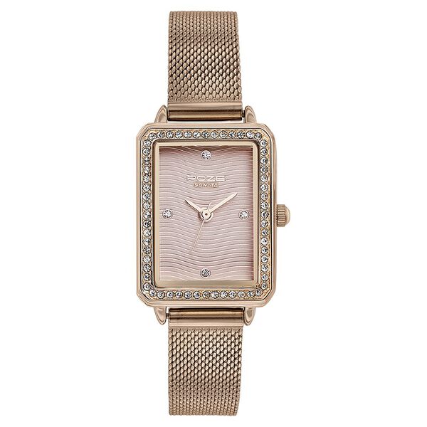Sonata Poze Quartz Analog Pink Dial Mesh Strap Watch for Women - image number 1