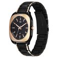 Vyb Aviator By Fastrack Quartz Analog Black Dial Two Toned Stainless Steel Strap Watch For Guys - image number 4
