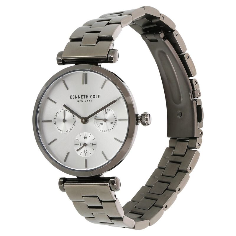 Kenneth Cole Quartz Multifunction Silver Dial Stainless Steel Strap Watch for Women - image number 1