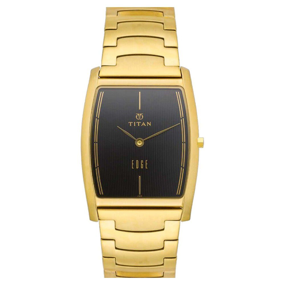 Buy Online Titan Quartz Analog Black Dial Watch for Men