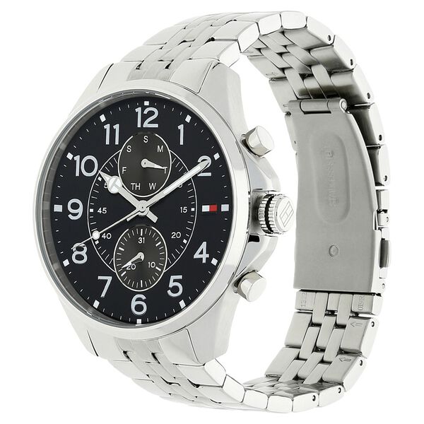 Tommy Hilfiger Quartz Multifunction Black Dial Metal Strap Watch for Men - image number 1