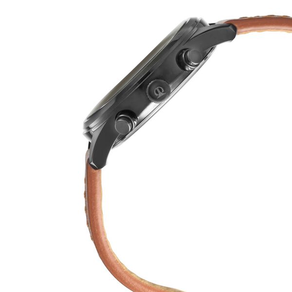 Titan Workwear Multifunction Black Dial Brown Leather Strap Watch For Men - image number 2