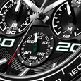 Ducati Quartz Chronograph Black Dial Green Silicone Strap Watch For Men - image number 3