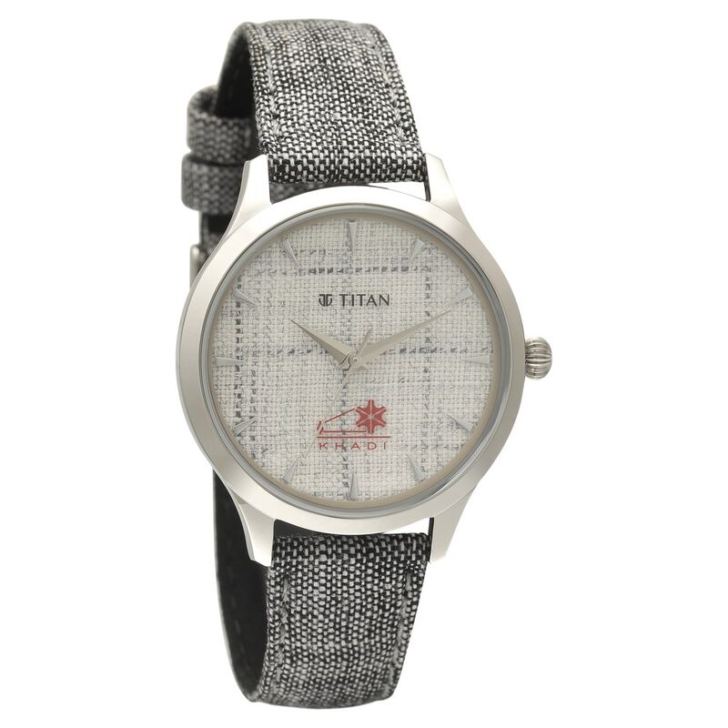 Titan Quartz Analog Grey Dial Fabric Strap Watch for Women