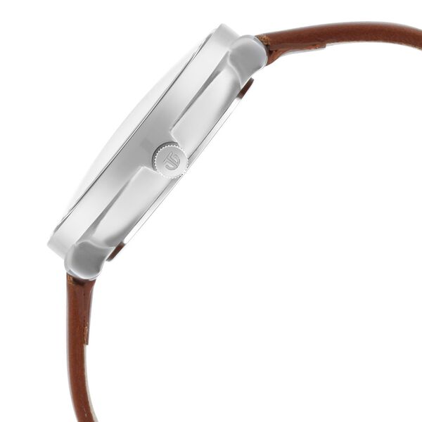 Titan Women's Svelte White: Multi-Function Watch Leather Strap - image number 3