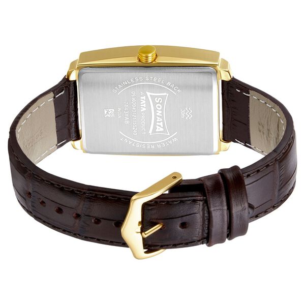 Sonata Quartz Analog with Date Leather Strap Watch for Men - image number 3