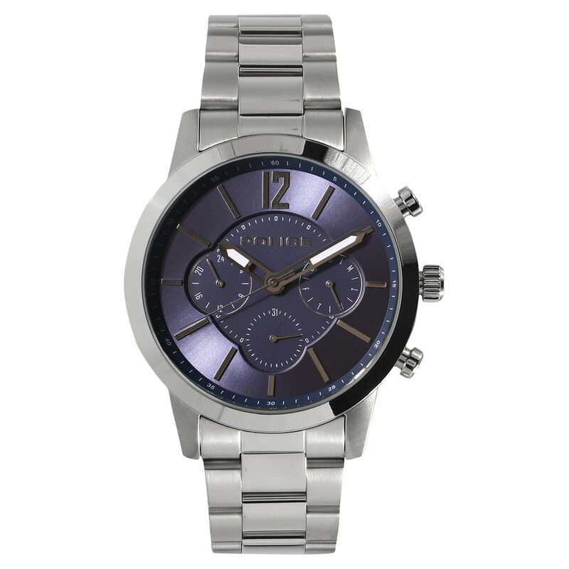 Police Quartz Chronograph Blue Dial Stainless Steel Strap Watch for Men - image number 0