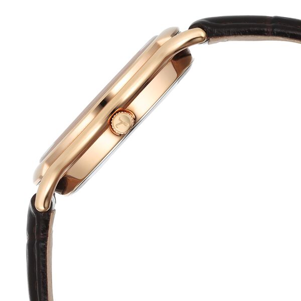 Titan 40 years Quartz Multifunction with Moon Phase Silver Dial Brown Leather Strap Watch For Women - image number 2