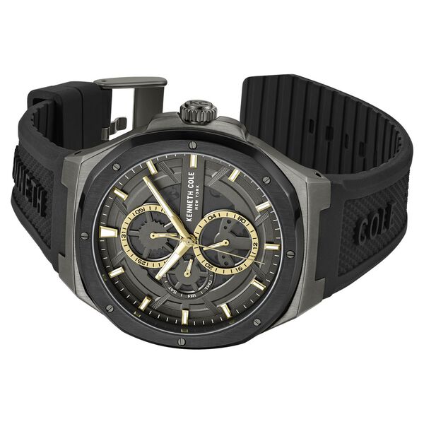 Kenneth Cole Multifunction Grey Dial Silicone Strap Watch For Men - image number 2