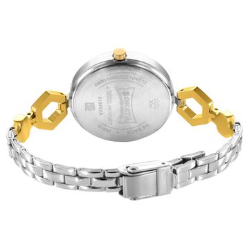Sonata Utsav Grey Dial Two Toned Bi Metal Strap Watch for Women