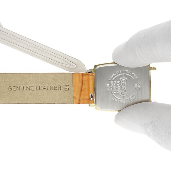 16 mm Orange Genuine Leather Strap for Women - image number 5