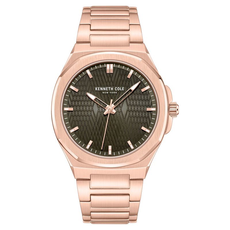 Kenneth Cole Quartz Analog Grey Dial Stainless Steel Strap Watch For Men