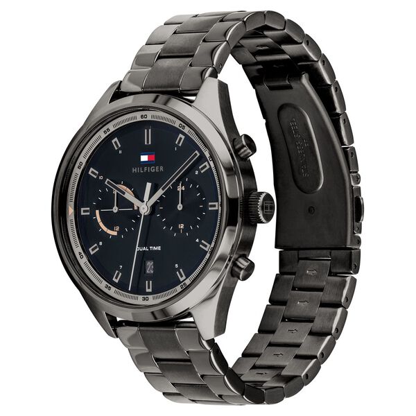 Tommy Hilfiger Quartz Multifunction Black Dial Stainless Steel Strap Watch for Men - image number 1