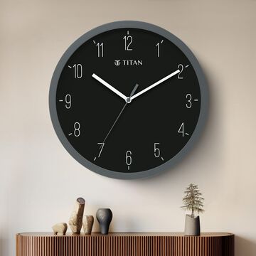 Titan Contemporary Colours Wall Clock - Grey 32 cm x 32 cm (Medium)