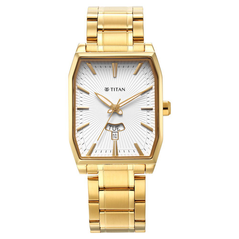Titan square gold watch outlet