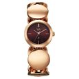 Vyb Showstopper By Fastrack Quartz Analog Maroon Dial Rose Gold Metal Strap Watch For Girls - image number 0