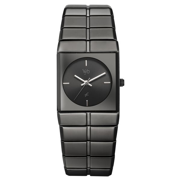 Vyb Nova By Fastrack Quartz Analog Grey Dial Grey Metal Strap Watch For Guys - image number 0