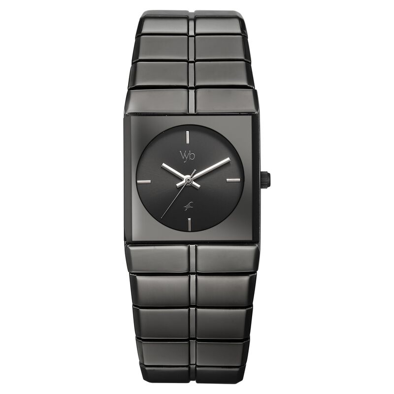 Vyb Nova By Fastrack Quartz Analog Grey Dial Grey Metal Strap Watch For Guys