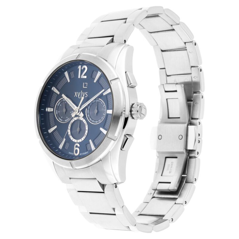 Xylys Quartz Multifunction Blue Dial Stainless Steel Strap Watch for Men - image number 3