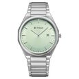 Titan Classique Slim Wear Quartz Analog Pastel Green Dial Silver Stainless Steel Strap Refined Formal Dress Men's Watch - image number 0