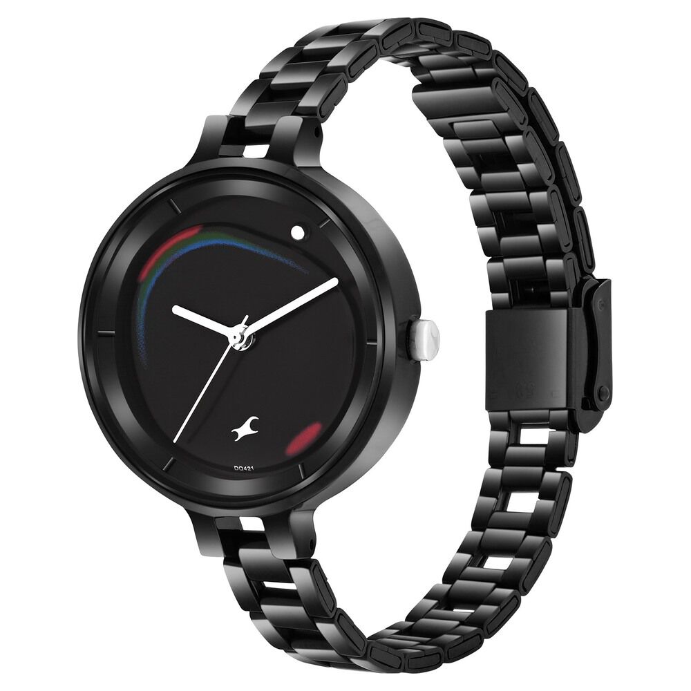 Fastrack women watches black new arrivals