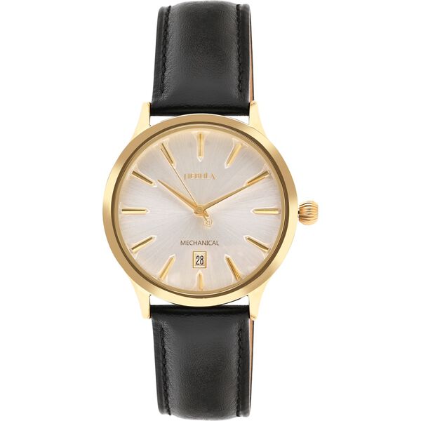 Titan Nebula Abhiyant 18k Gold Hand-Wound Mechanical Analog with Exhibition Caseback Leather Strap Watch for Men - image number 0