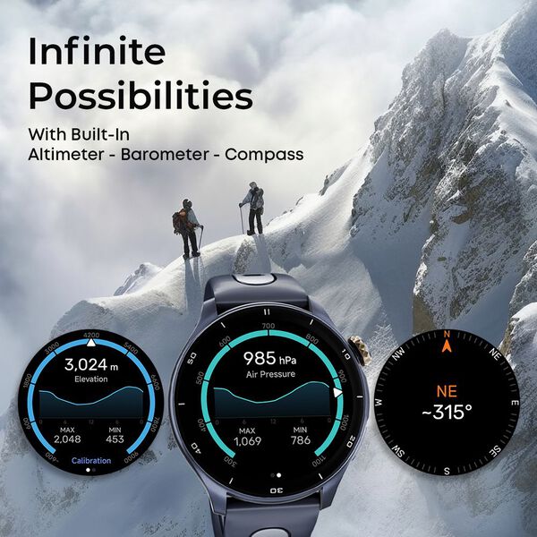 Titan Celestor Advanced GPS & Barometer 3.6 CM AMOLED Display with AOD, Pizoelectric Functional Crown Aurora Blue - image number 3