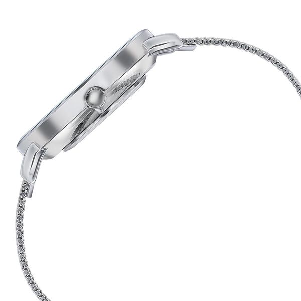 Sonata Poze Quartz Analog White Dial Silver Metal Strap Watch For Men - image number 4
