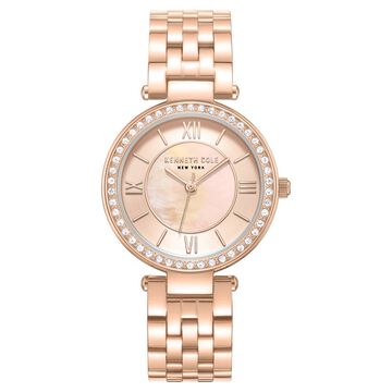 Kenneth Cole Quartz Analog Pink Dial Stainless Steel Strap Watch For Women