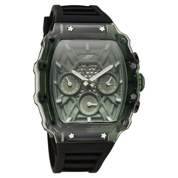 SF Maiden Voyage Sport Watch Green Dial And Black Strap Tonneau Shaped Case with Multifunction movement - image number 0