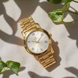 Titan Quartz Analog Silver Round Dial Golden Stainless Steel Strap Watch For Men - image number 0