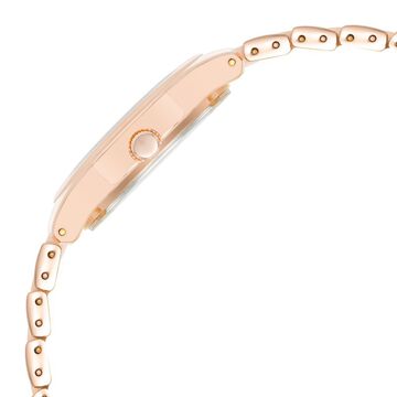 Anne Klein Quartz Analog Pink Dial Ceramic Strap Watch for Women