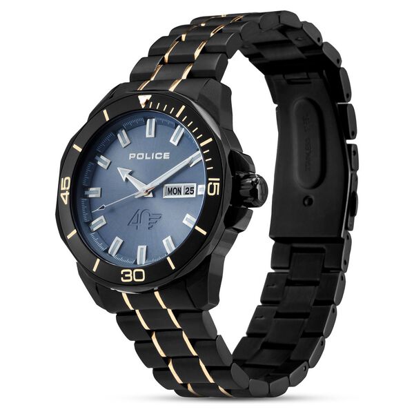 Police Quartz Analog Blue Dial Stainless Steel Strap Watch for Men - image number 2
